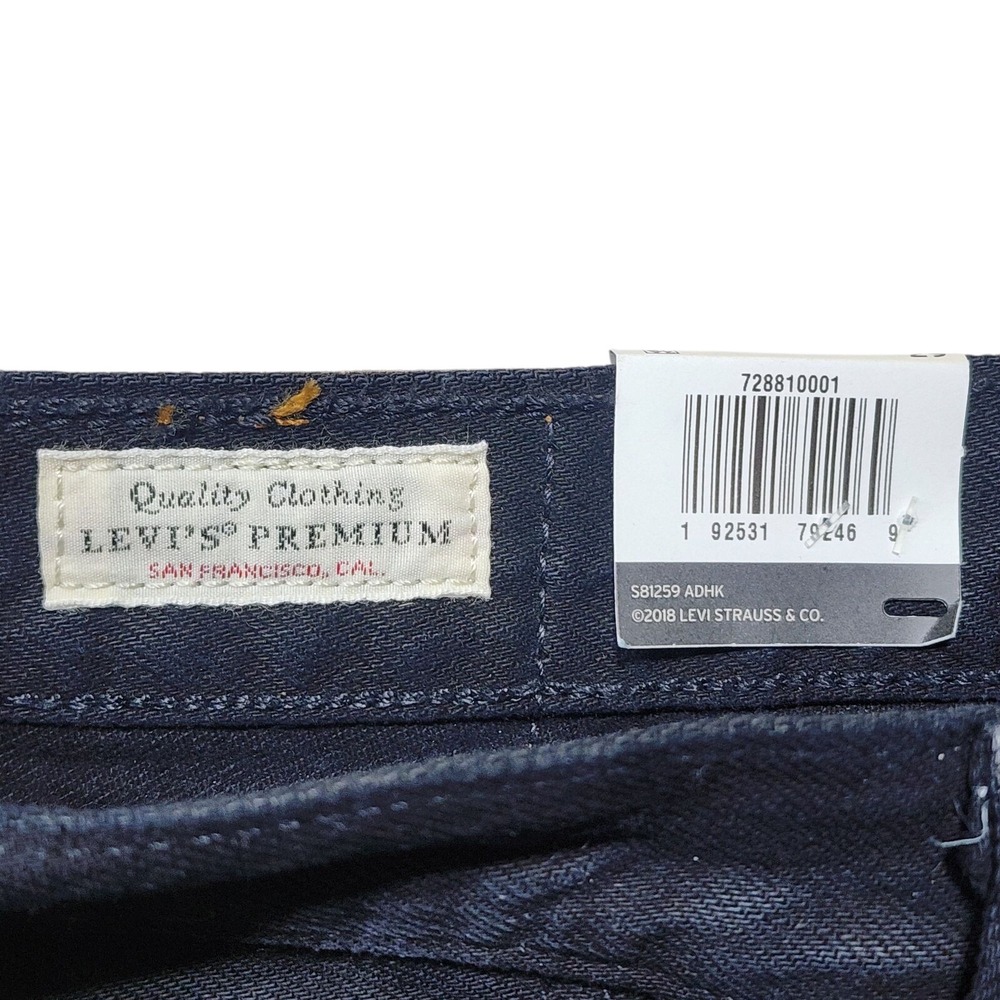 Levi's 501 Shorts Womens 29 Black Distressed High Rise Denim Cut Off Mid-Thigh - Picture 3 of 8